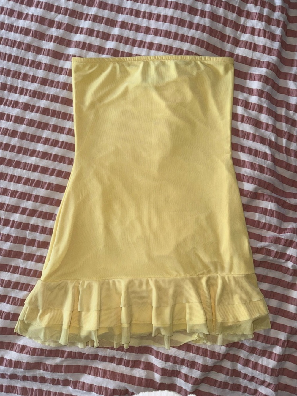 Edikted yellow strapless dress